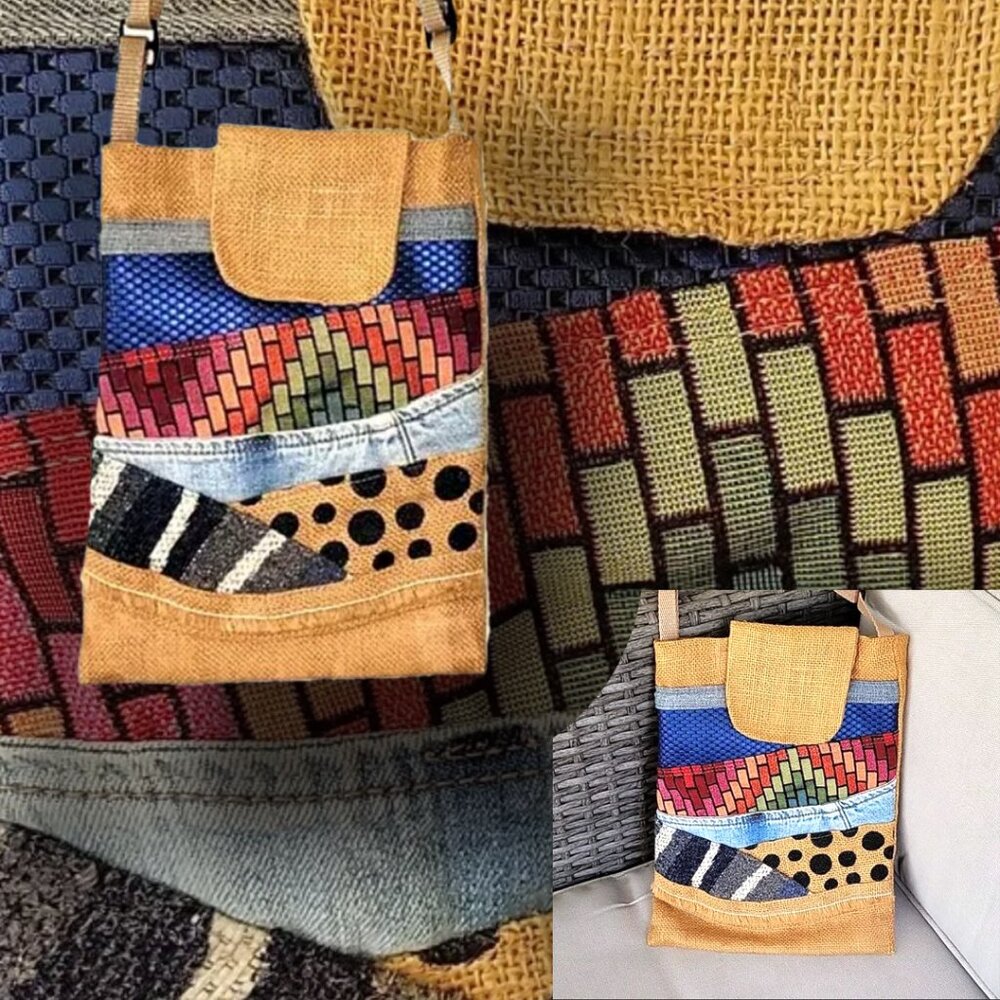 BAG casual lightweight SMALL size CREATIVE & COLORFUL various TEXTILE PATTERNS